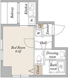 KDXレジデンス秋葉原II 14階1Kの間取り