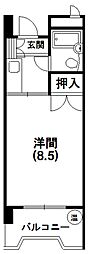 メゾンベル・シャンブル 1Kの間取図画像