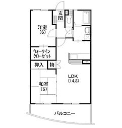 CREAM 2LDKの間取図画像