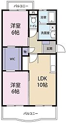 エスペランサ 2LDKの間取図画像