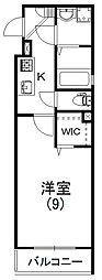 ハートリッケ 1Kの間取図画像