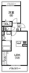 コッペル 1LDKの間取図画像