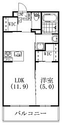 リライフ楊子 1LDKの間取図画像