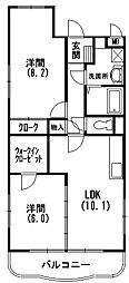ソシアリバーシティー 2LDKの間取図画像