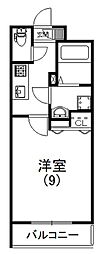 ハートリッケ 1Kの間取図画像