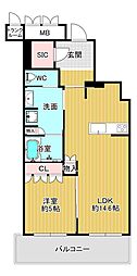 ジオ高槻ミューズレジス 1SLKの間取図画像