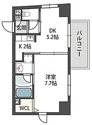 カーサセレーネ 1DKの間取図画像
