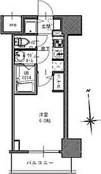 S-RESIDENCE南堀江 1Kの間取図画像