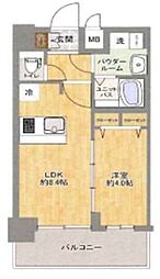 プレサンス南堀江ザ・センス 1LDKの間取図画像