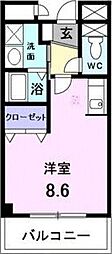 リーヴァ神石 ワンルームの間取図画像