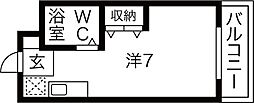 シティーホームズ針中野パート2 ワンルームの間取図画像