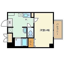 みおつくし西なんば 1Kの間取図画像