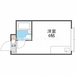 我孫子シャルマン ワンルームの間取図画像