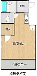 ラムサール8T" ワンルームの間取図画像