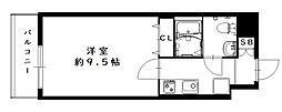 Jino平野 1Kの間取図画像