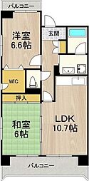 ボヌール御崎 2LDKの間取図画像