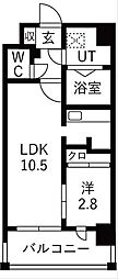 グランフェリーチェ・ナイン 1LDKの間取図画像