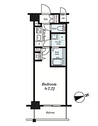 エスリード難波WEST 1Kの間取図画像
