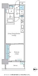 グランセジュール大国町 1LDKの間取図画像