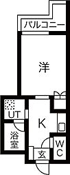 ラーレンティア 1Kの間取図画像