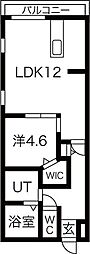 サニーコート西加賀屋 1LDKの間取図画像
