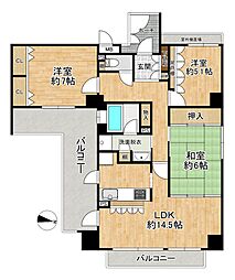 アービング鶴見緑地公園 802 3LDKの間取り