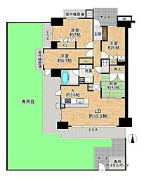 グランスイート香里園 4LDKの間取図画像