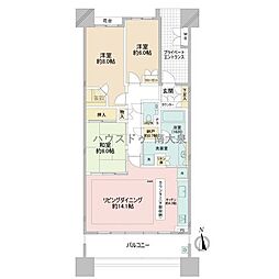 グランジオ武蔵野 3SLDKの間取図画像