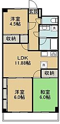ハーモニーヒルズ城山 3LDKの間取図画像