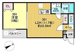 間取図画像 1LDK
