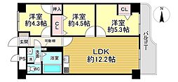 西賀茂ハイツ 3LDKの間取図画像