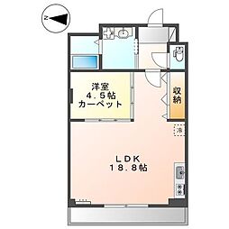 カステルヴェッチオ 1LDKの間取図画像