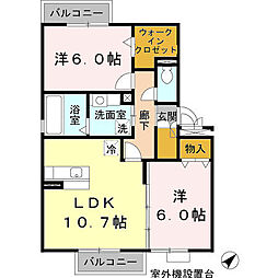 コーダコリーナ2 2LDKの間取図画像