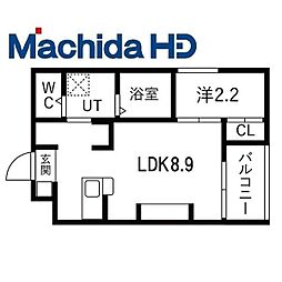 エヌエム・キャトフ・ヴァン・ディズヌフ 1LDKの間取図画像