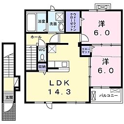 プログレス2 2LDKの間取図画像