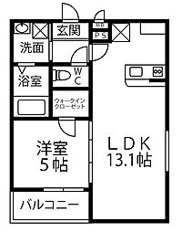 フジパレス草尾2 1LDKの間取図画像