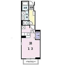 アイリィービュー ワンルームの間取図画像