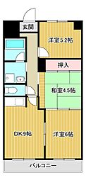 三日市グリーンハイツ 3LDKの間取図画像