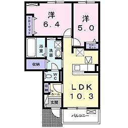 ラウレア 2LDKの間取図画像