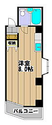 パウゼ河内長野駅前 ワンルームの間取図画像
