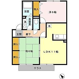 プログレス 2LDKの間取図画像