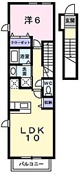 グランペール 1LDKの間取図画像