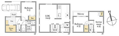 区画図:参考プラン-建物面積81.55?- 区画図:参考プラン-建物面積81.55?-