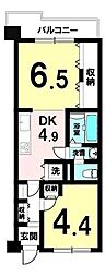 川口中青木第2ローヤルコーポ 3DKの間取図画像