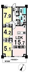 カーサ・ダルテ 2SLDKの間取図画像