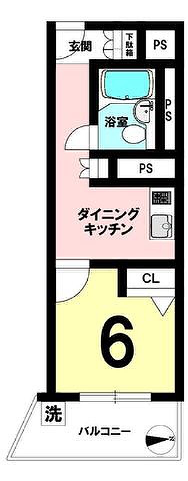 1DK 間取り