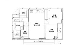 アートコート早稲田戸山公園 2LDKの間取図画像