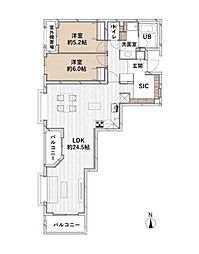 フェアロージュ北沢 2LDKの間取図画像