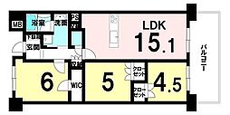 レーベン浜寺公園 3LDKの間取図画像