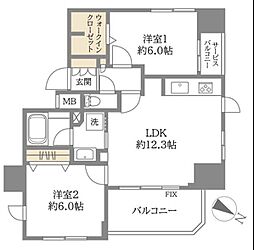 間取図画像 2LDK